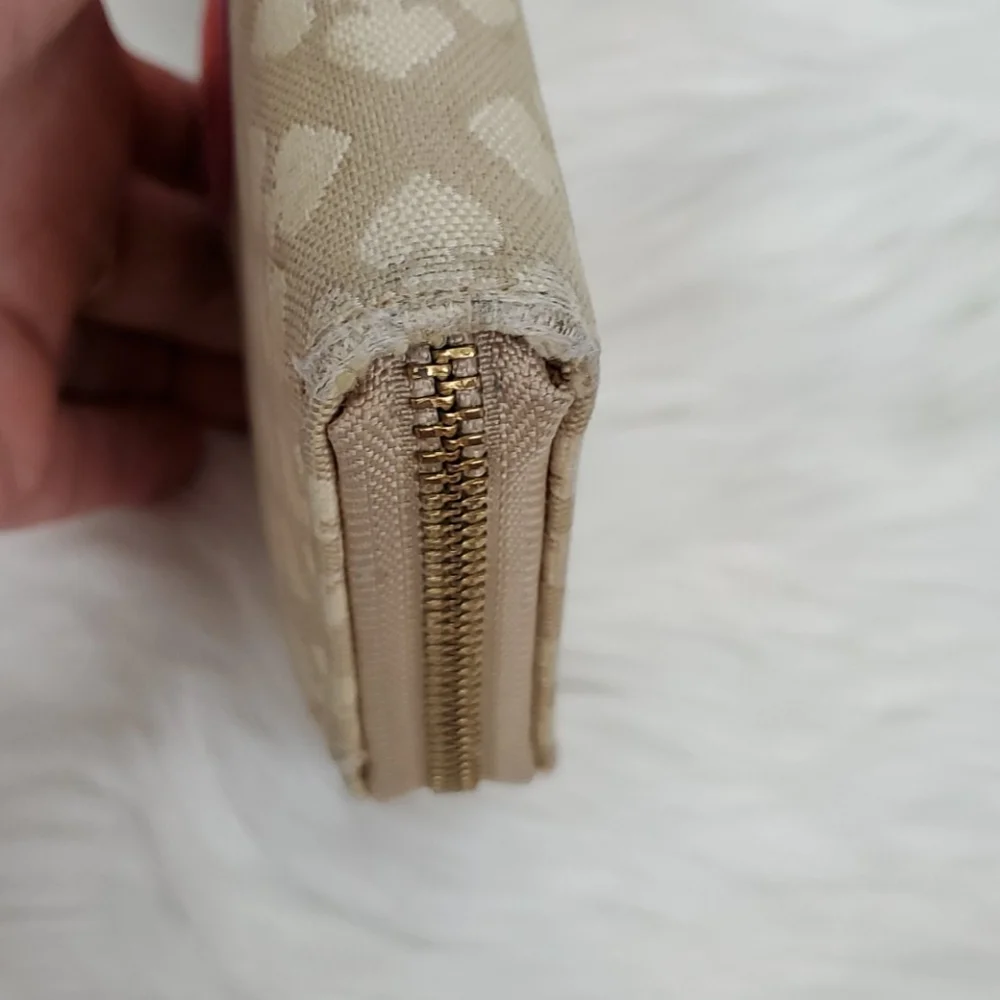 Kate Spade New York, Canvas Wallet, Zipper Closure, Pre-Owned, Spots, Non-Smokin